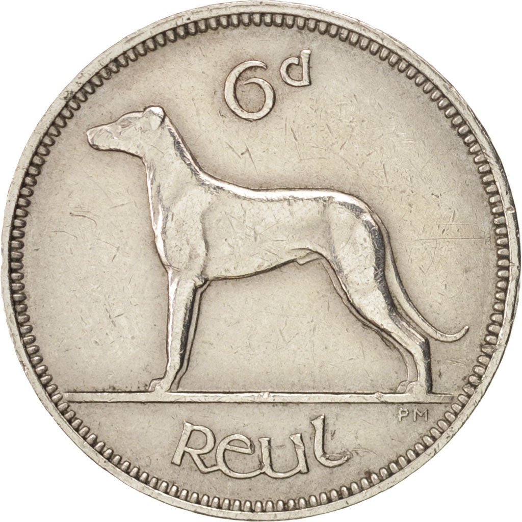 Coin, IRELAND REPUBLIC, 6 Pence, 1947, AU(50-53), Copper-nickel, KM:13a