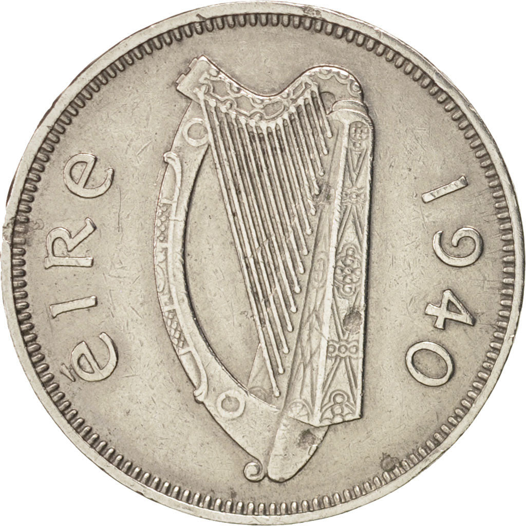 IRELAND REPUBLIC, 6 Pence, 1940, AU(50-53), Nickel, KM:13