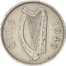 IRELAND REPUBLIC, 6 Pence, 1940, AU(50-53), Nickel, KM:13