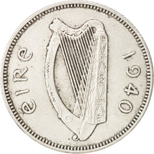 IRELAND REPUBLIC, Shilling, 1940, AU(50-53), Silver, KM:14
