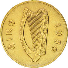 Moneta, REPUBBLICA D’IRLANDA, 20 Pence, 1986, BB+, Nichel-bronzo, KM:25