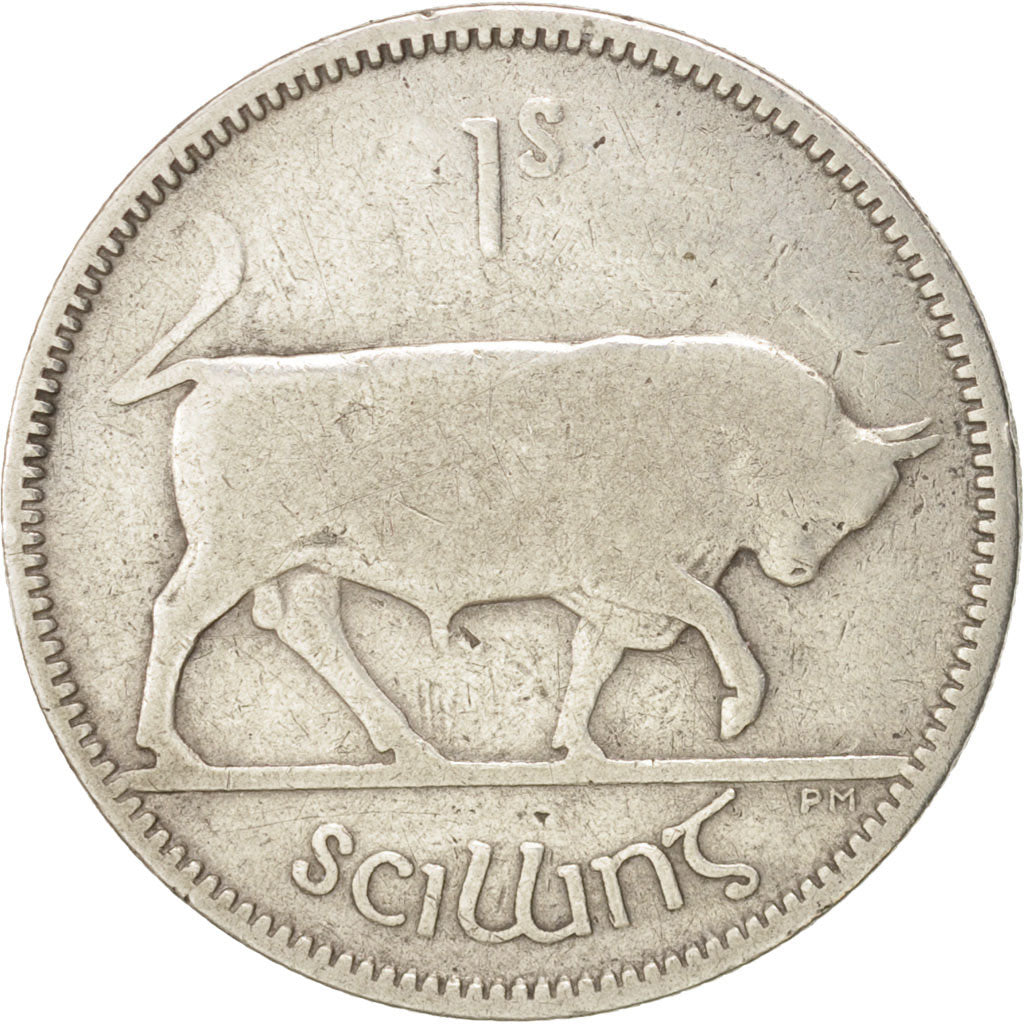 IRELAND REPUBLIC, Shilling, 1935, VF(30-35), Silver, KM:6