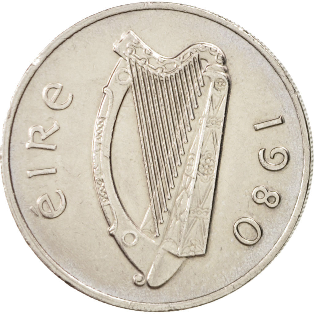 Coin, IRELAND REPUBLIC, 10 Pence, 1980, AU(50-53), Copper-nickel, KM:23