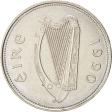 IRELAND REPUBLIC, Punt, Pound, 1990, AU(50-53), Copper-nickel, KM:27