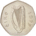 IRELAND REPUBLIC, 50 Pence, 1977, AU(50-53), Copper-nickel, KM:24