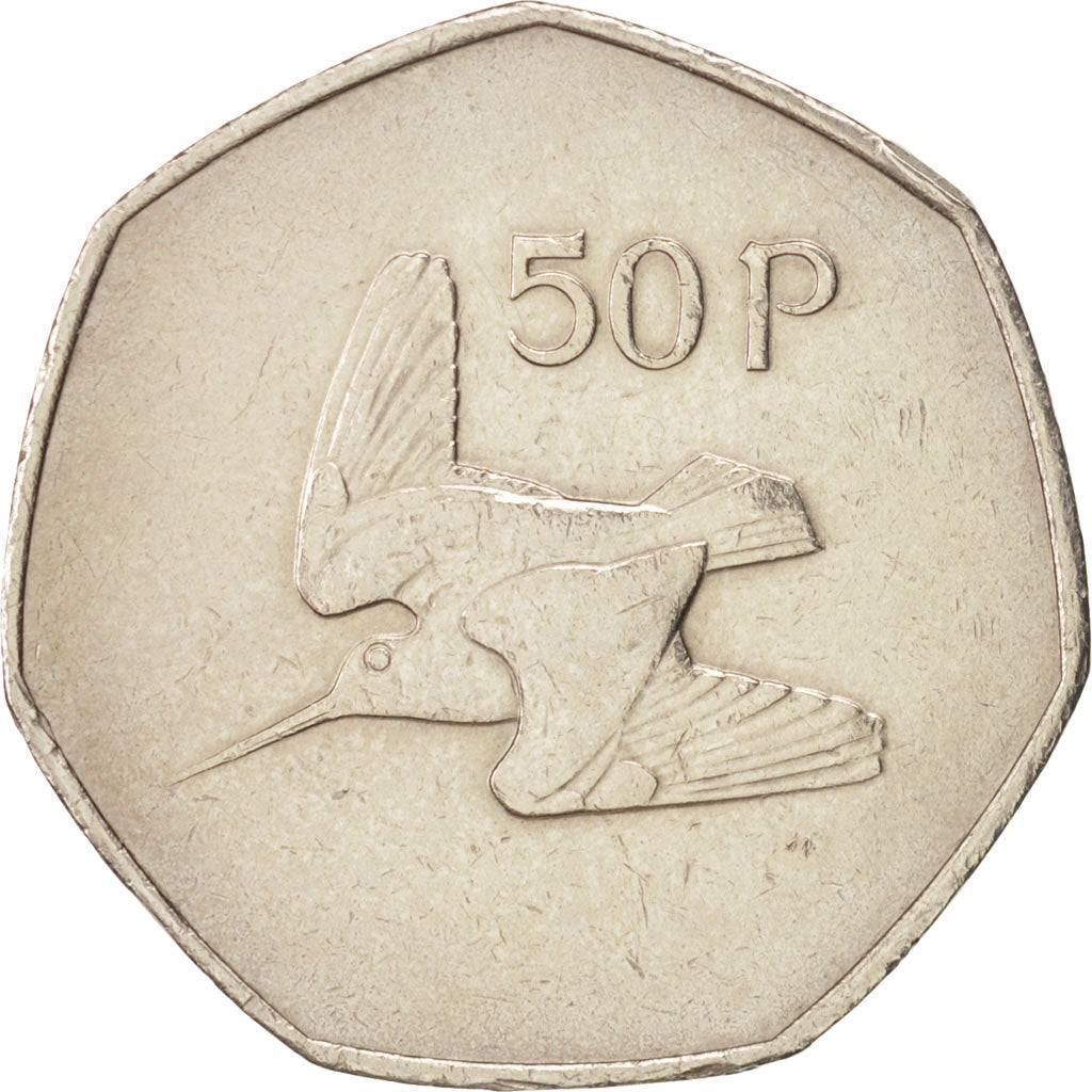 IRELAND REPUBLIC, 50 Pence, 1977, AU(50-53), Copper-nickel, KM:24