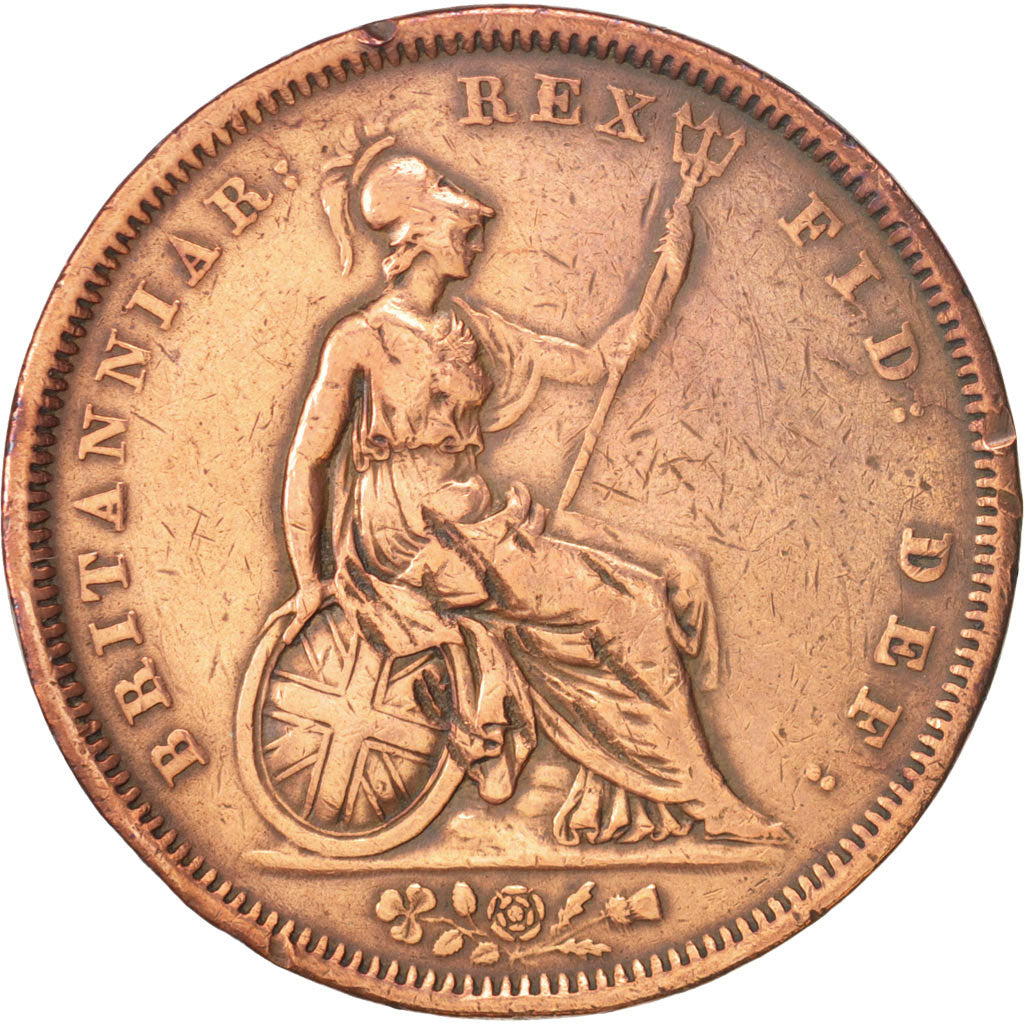 Great Britain, George IV, Penny, 1826, VF(30-35), Copper, KM:693