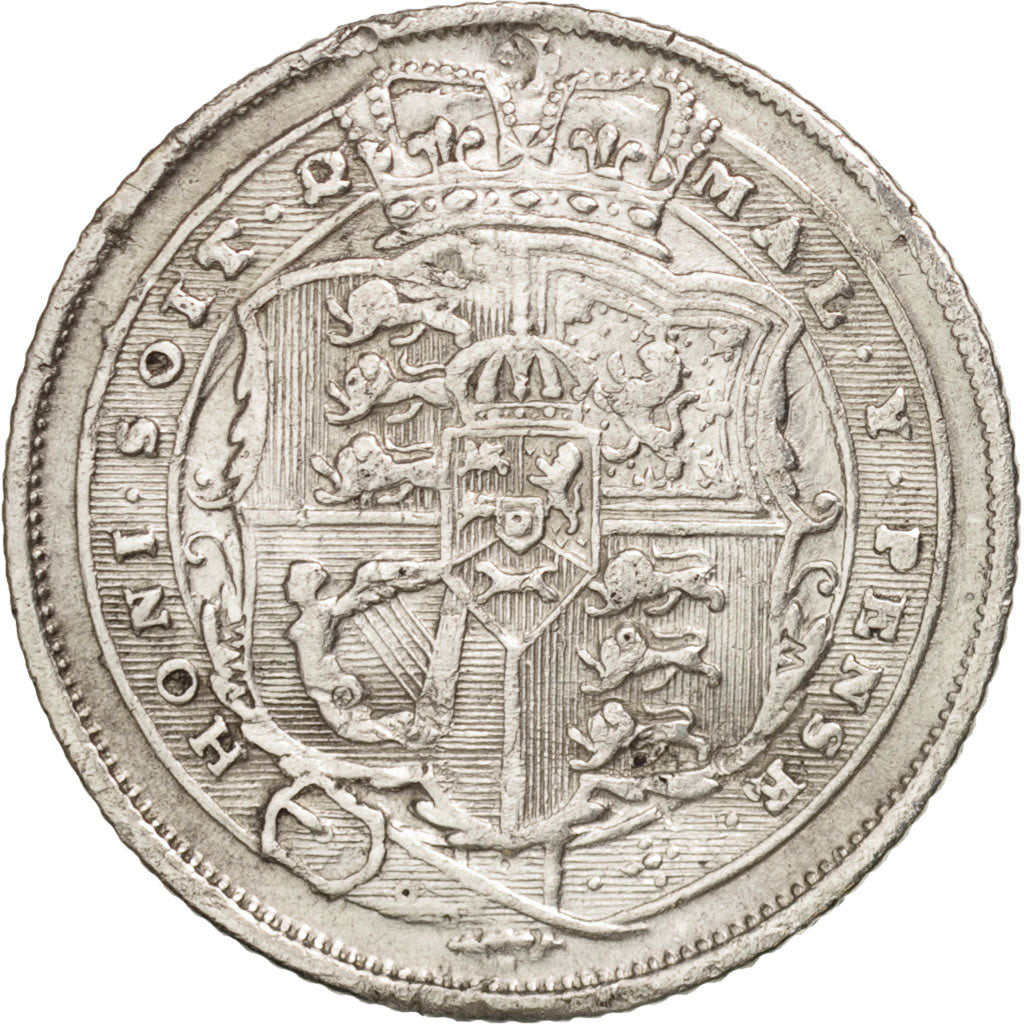 Great Britain, George III, 6 Pence, 1816, VF(30-35), Silver, KM:665
