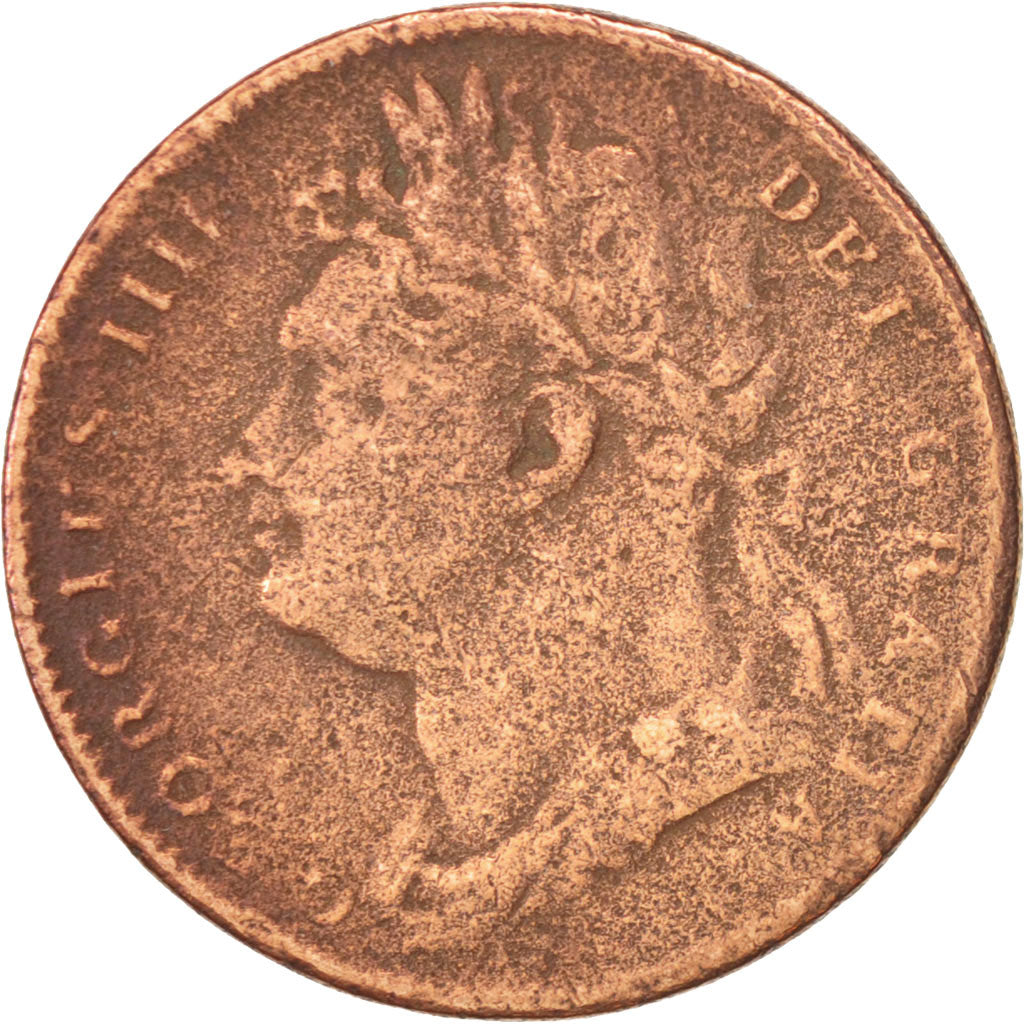 Great Britain, George IV, Farthing, 1823, F(12-15), Copper, KM:677