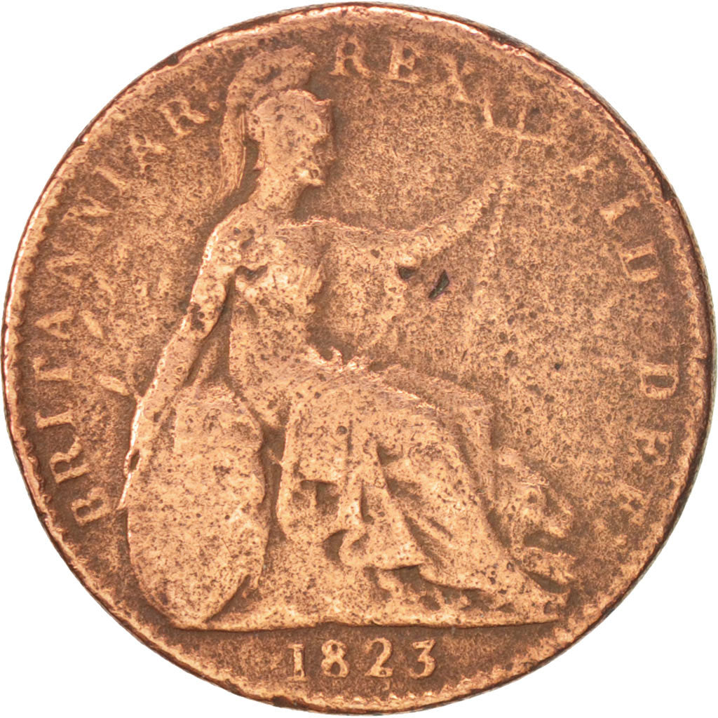 Great Britain, George IV, Farthing, 1823, F(12-15), Copper, KM:677