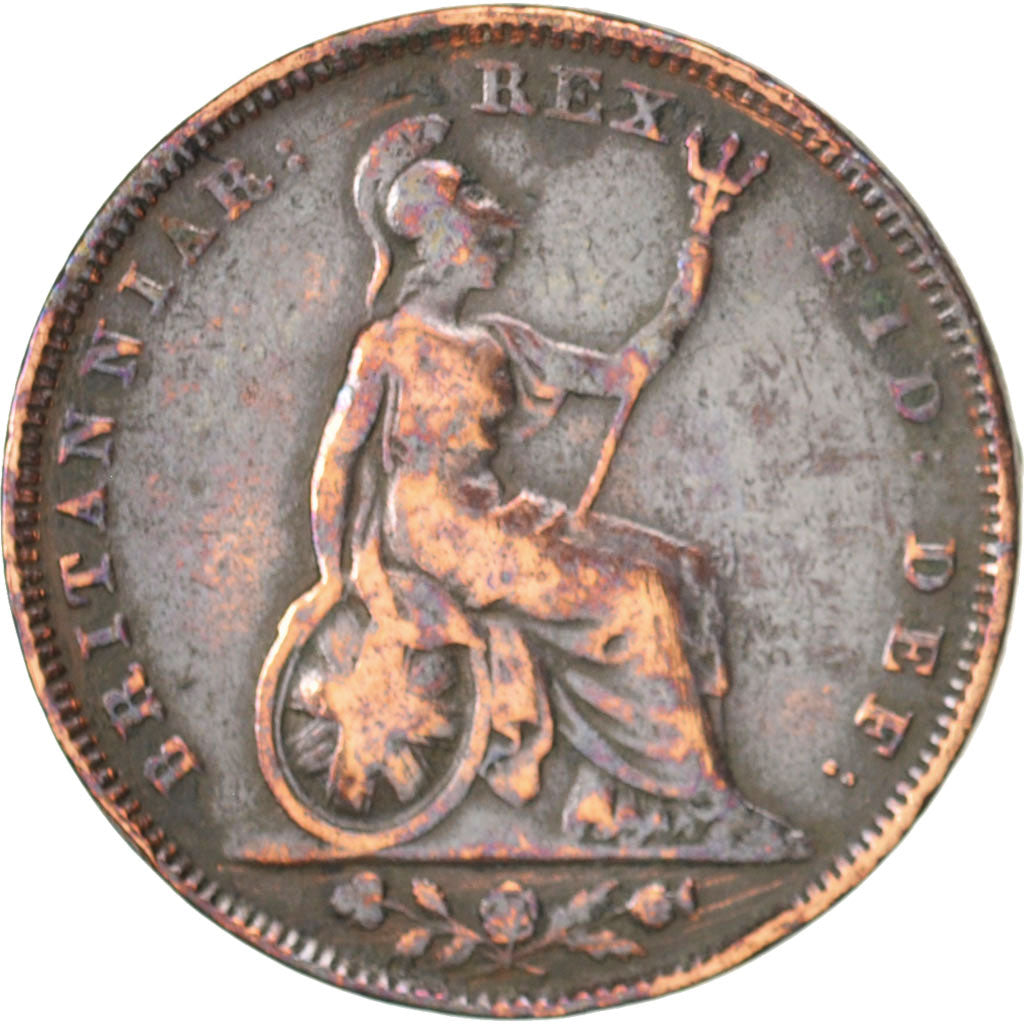 Coin, Great Britain, George IV, Farthing, 1826, VF(20-25), Copper, KM:697