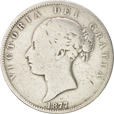 Great Britain, Victoria, 1/2 Crown, 1877, VF(20-25), Silver, KM:756