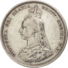 Great Britain, Victoria, Shilling, 1887, EF(40-45), Silver, KM:761