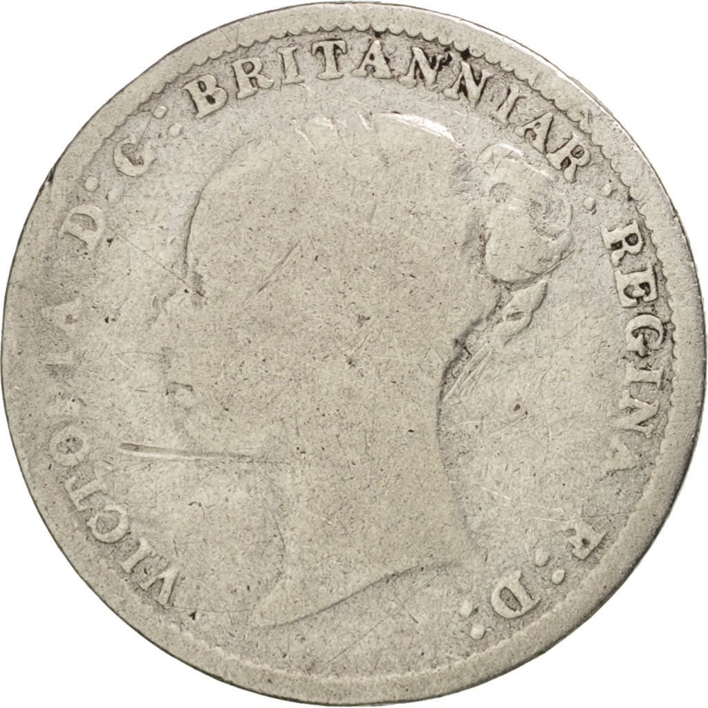 Great Britain, Victoria, 3 Pence, 1885, F(12-15), Silver, KM:730