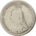 Great Britain, Victoria, 3 Pence, 1890, F(12-15), Silver, KM:758