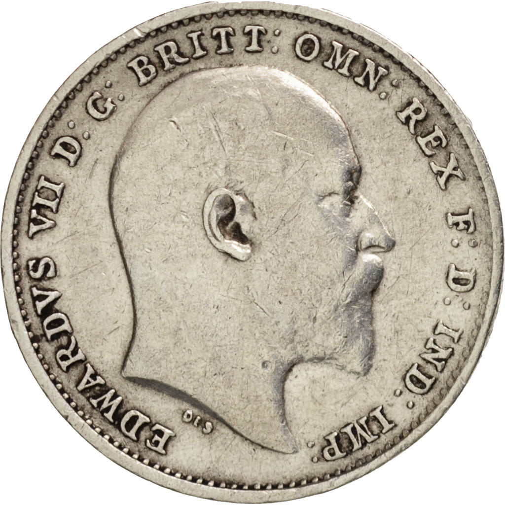 Great Britain, Edward VII, 3 Pence, 1903, EF(40-45), Silver, KM:797.1