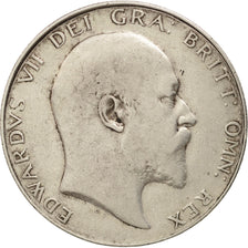 Great Britain, Edward VII, 1/2 Crown, 1910, VF(30-35), Silver, KM:802
