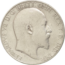 Great Britain, Edward VII, Florin, Two Shillings, 1910, VF(30-35), Silver,KM 801