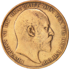 Coin, Great Britain, Edward VII, Penny, 1902, VF(30-35), Bronze, KM:794.2