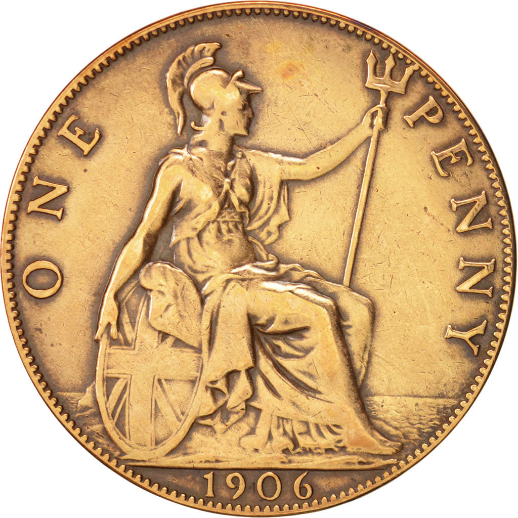 Great Britain, Edward VII, Penny, 1906, VF(30-35), Bronze, KM:794.2