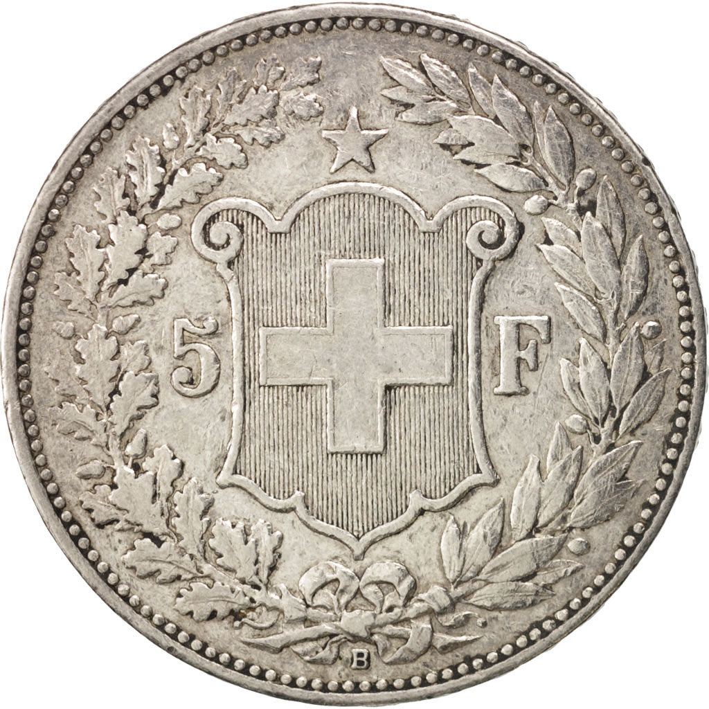 Münze, Schweiz, 5 Francs, 1907, Bern, SS, Silber, KM:34