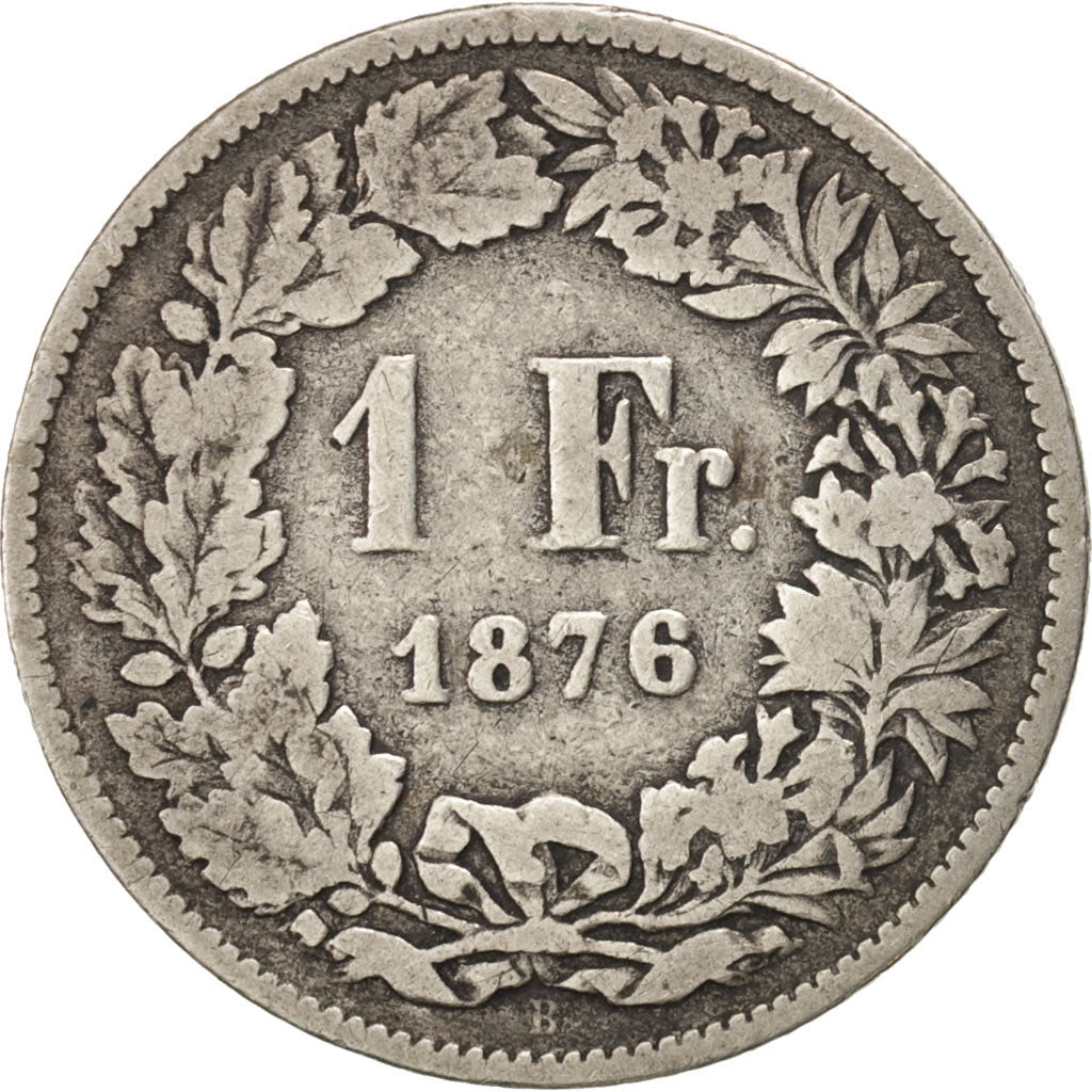 Switzerland, Franc, 1976, Bern, VF(20-25), Silver, KM:24