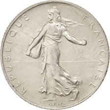 France, Semeuse, 2 Francs, 1915, Paris, AU(50-53), Silver, KM:845.1, Gad:532