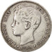 Moneda, España, Alfonso XIII, Peseta, 1900, Valencia, BC+, Plata, KM:706