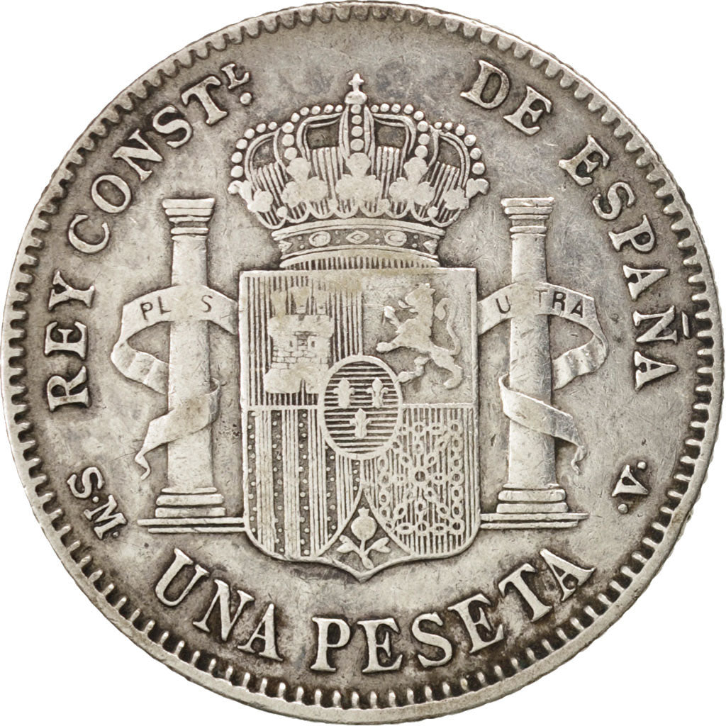 Monnaie, Espagne, Alfonso XIII, Peseta, 1900, Valencia, TB+, Argent, KM:706