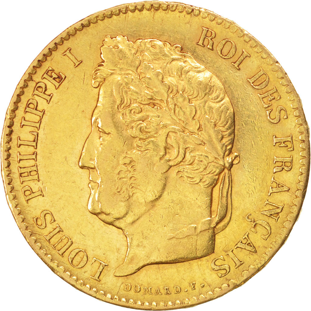 Moneta, Francia, Louis-Philippe, 40 Francs, 1834, Paris, BB, Oro, KM:747.1