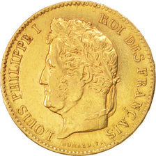 Moneta, Francia, Louis-Philippe, 40 Francs, 1834, Paris, BB, Oro, KM:747.1