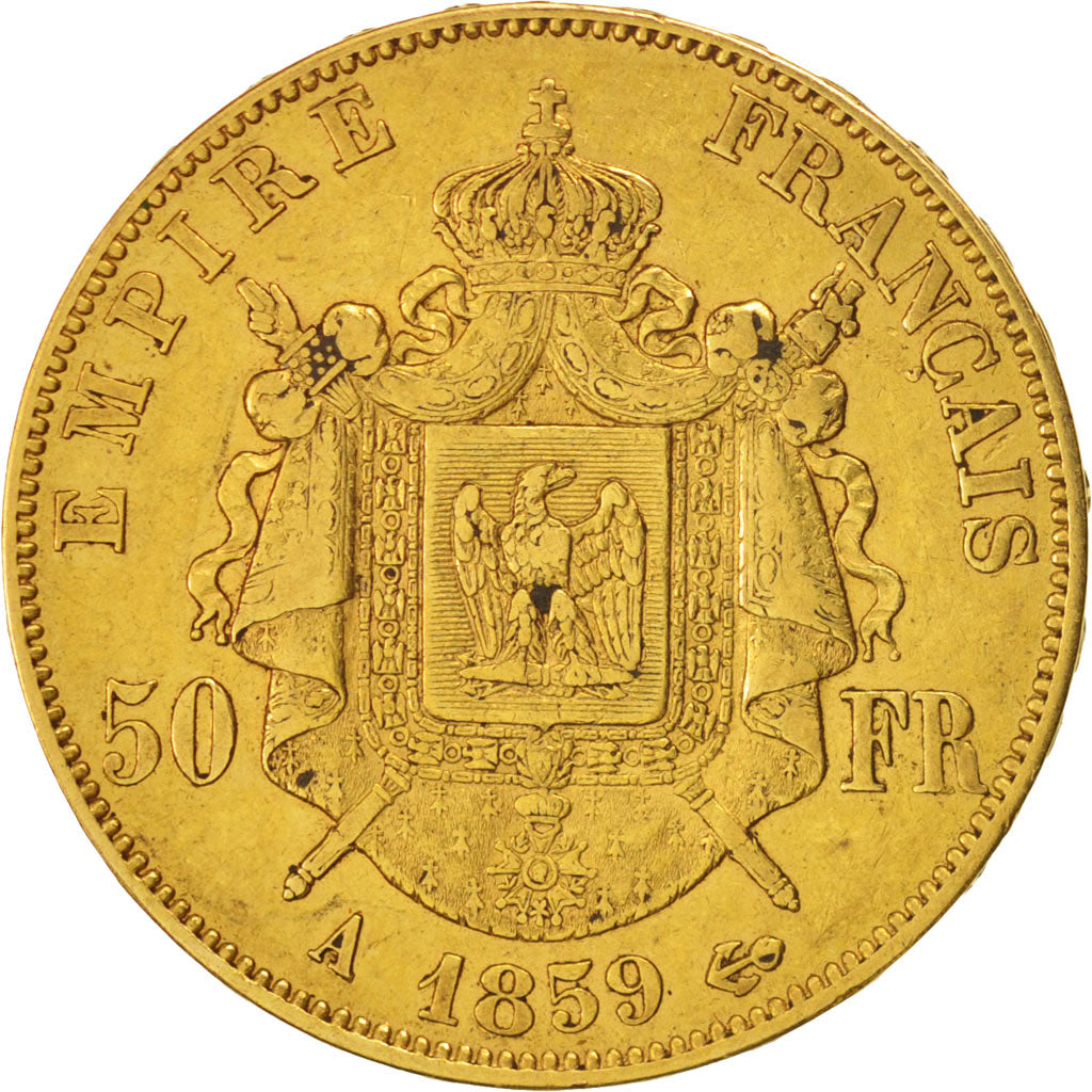 Munten, Frankrijk, Napoleon III, Napoléon III, 50 Francs, 1859, Paris, ZF