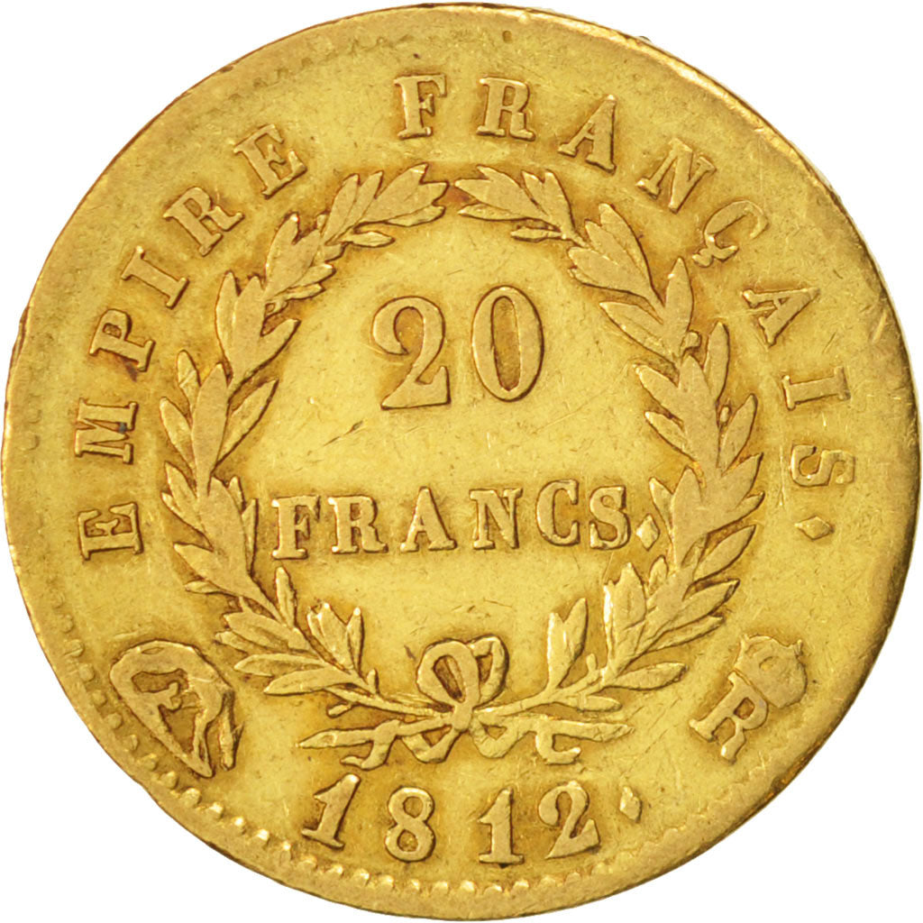 Coin, France, Napoléon I, 20 Francs, 1812, Roma, EF(40-45), Gold, KM:695.8