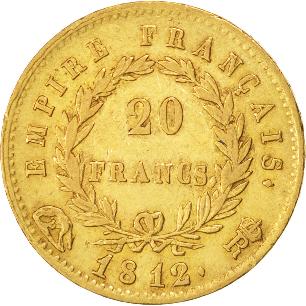 Münze, Frankreich, Napoléon I, 20 Francs, 1812, Roma, SS+, Gold, KM:695.8