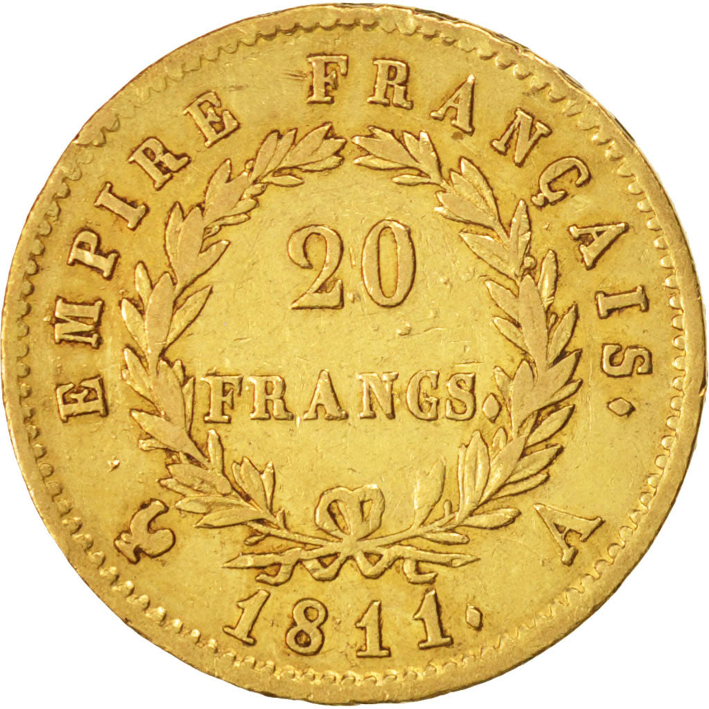 France, Napoléon I, 20 Francs, 1811, Paris, EF(40-45), Gold, KM:695.1