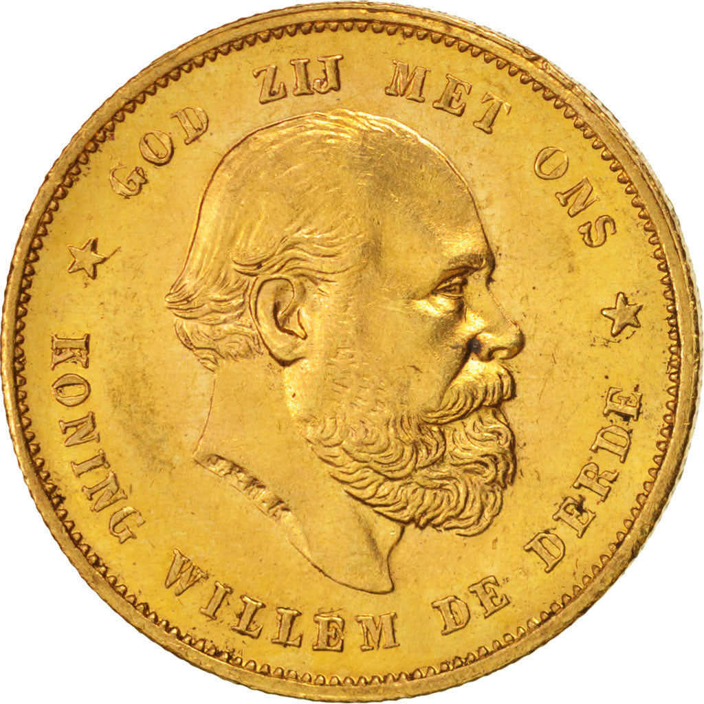 Monnaie, Pays-Bas, William III, 10 Gulden, 1887, SUP, Or, KM:106
