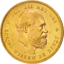 Coin, Netherlands, William III, 10 Gulden, 1879, AU(55-58), Gold, KM:106