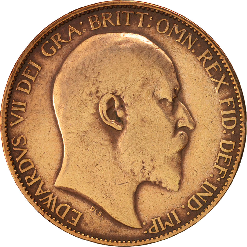 Coin, Great Britain, Edward VII, 1/2 Penny, 1905, VF(20-25), Bronze, KM:793.2