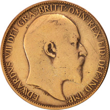Coin, Great Britain, Edward VII, 1/2 Penny, 1906, VF(20-25), Bronze, KM:793.2