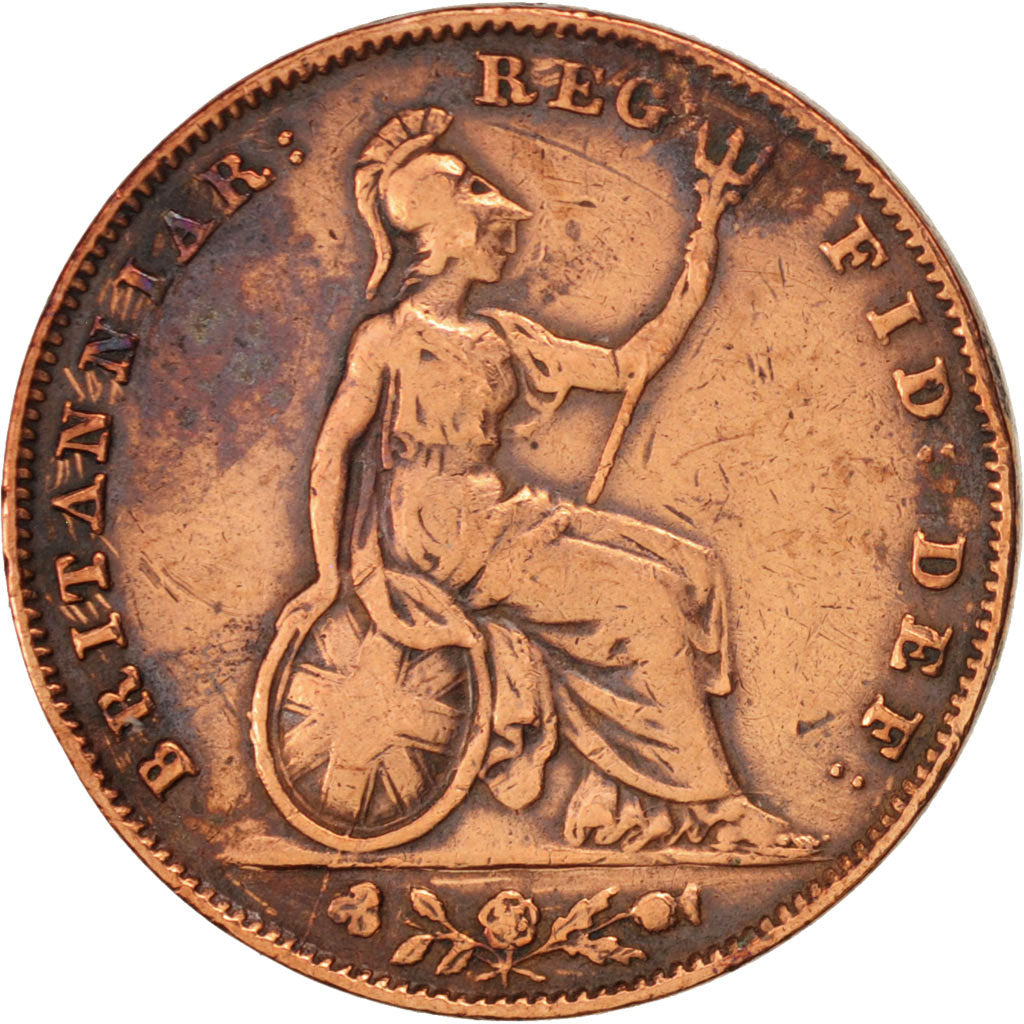 Great Britain, Victoria, Farthing, 1853, EF(40-45), Copper, KM:725