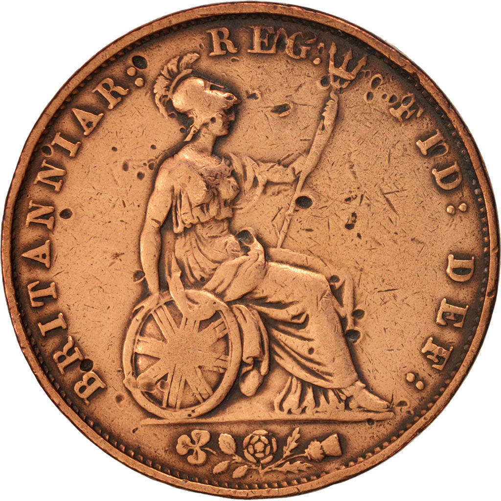 Great Britain, Victoria, 1/2 Penny, 1853, VF(30-35), Copper, KM:726
