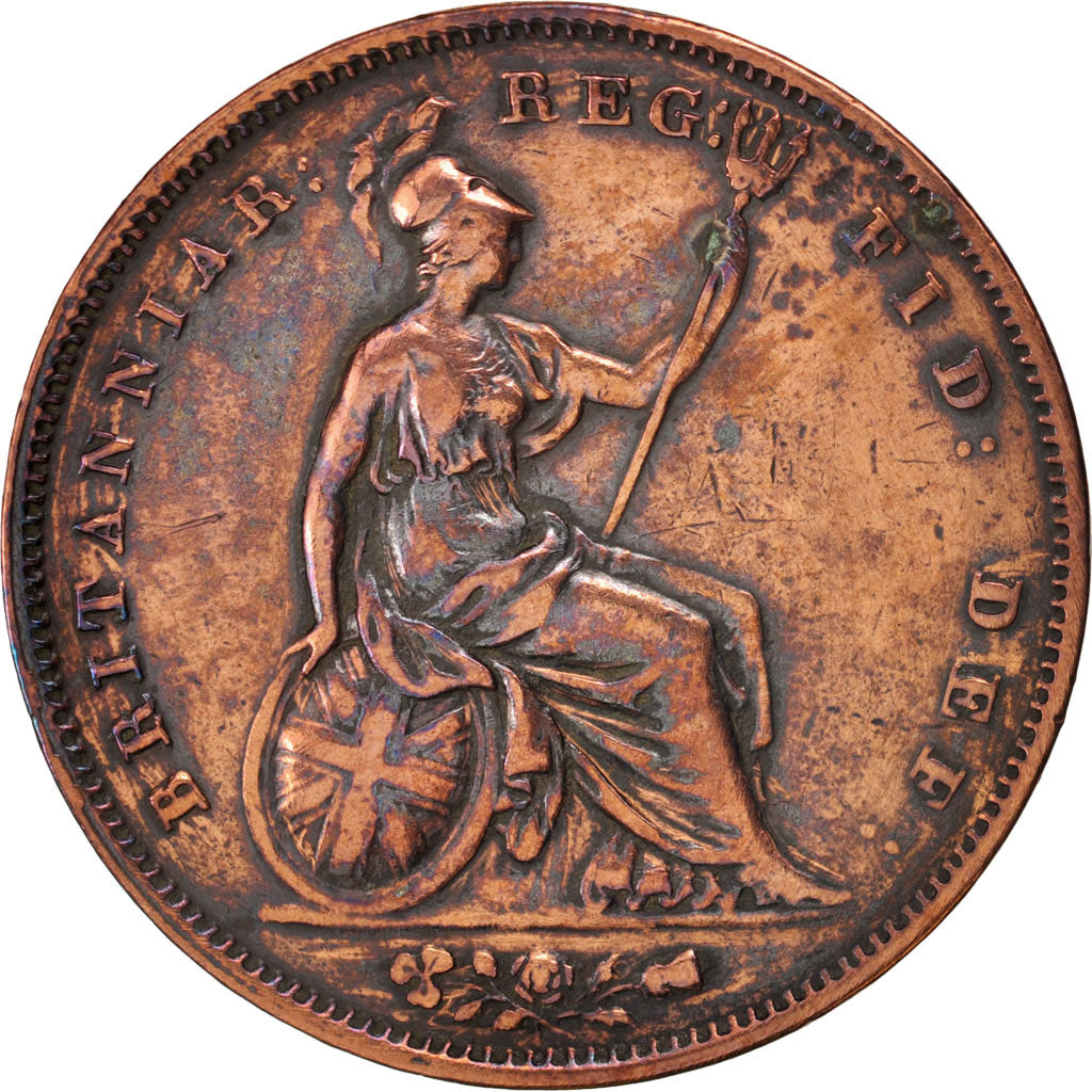 Great Britain, Victoria, Penny, 1853, VF(30-35), Copper, KM:739