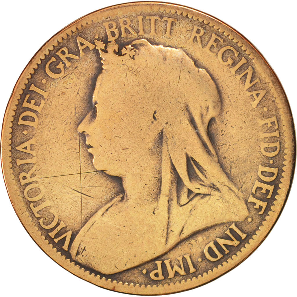 Great Britain, Victoria, 1/2 Penny, 1899, VF(30-35), Bronze, KM:789