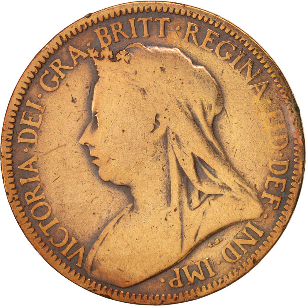 Coin, Great Britain, Victoria, 1/2 Penny, 1901, VF(30-35), Bronze, KM:789