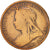 Moneda, Gran Bretaña, Victoria, 1/2 Penny, 1901, BC+, Bronce, KM:789