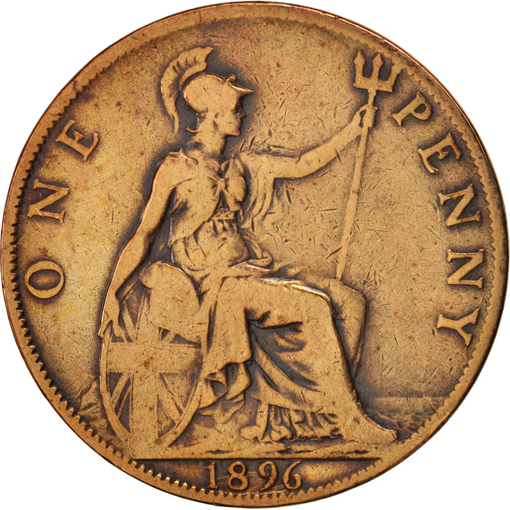 Great Britain, Victoria, Penny, 1896, VF(30-35), Bronze, KM:790
