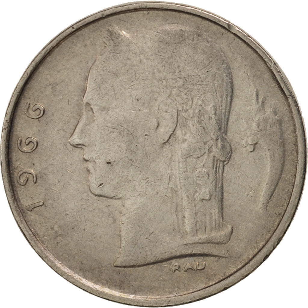 Coin, Belgium, Franc, 1966, AU(50-53), Copper-nickel, KM:143.1