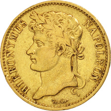 German States,WESTPHALIA,Jerome,20 Franken,1809,Cassel,EF(40-45),KM 102
