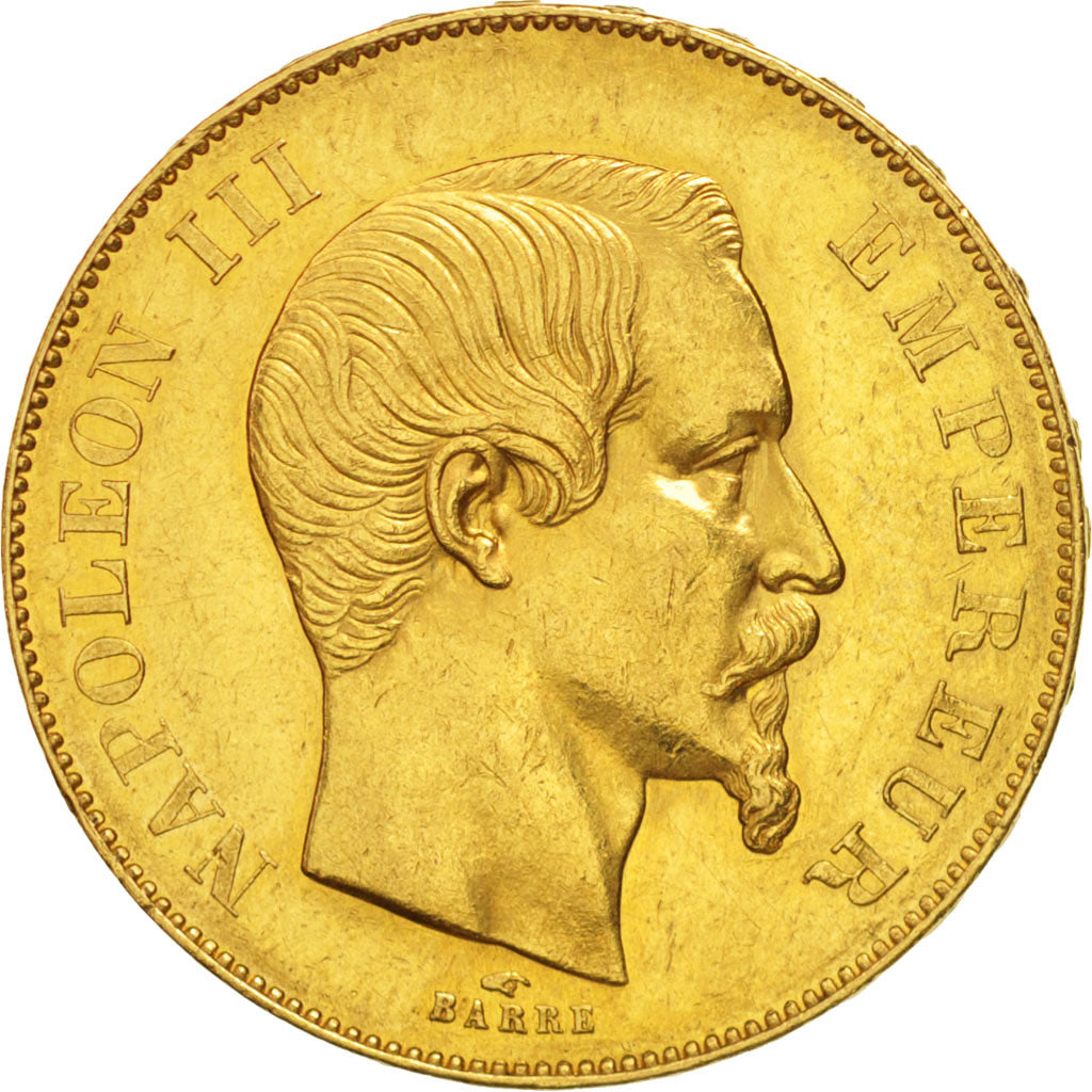 Munten, Frankrijk, Napoleon III, Napoléon III, 50 Francs, 1855, Paris, PR