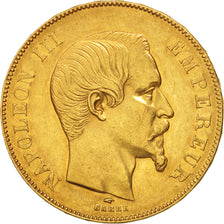 Francia, Napoleon III, 50 Francs, 1856, Paris, MBC+, Oro, KM 785.1